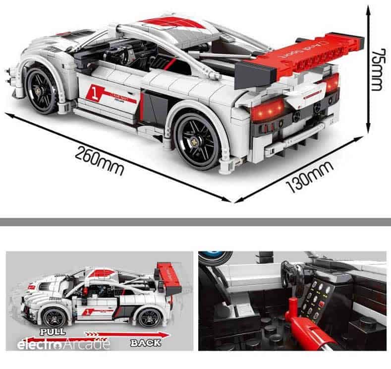 Audi R8 678 pcs super car brick set – Technique 3 Audi R8 678 pcs super car brick set – Technique - Image 3