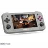 Portable Anbernic RG505 with 4.95" OLED touchscreen for Android gaming.