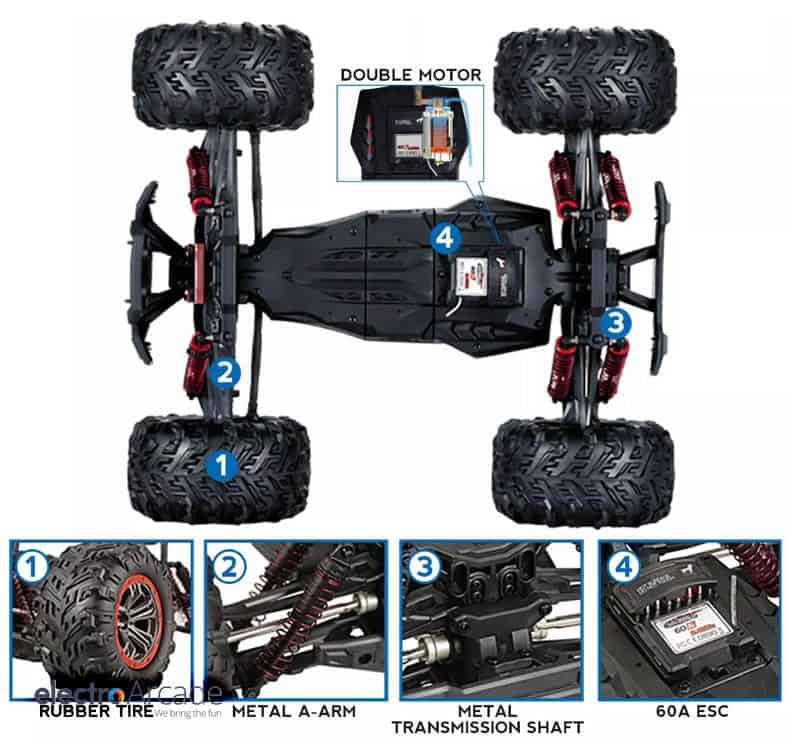 Offroad RC racing truck HOSHI N516 4WD Monster 40km 1:10 2.4GHz 7 Offroad RC racing truck HOSHI N516 4WD Monster 40km 1:10 2.4GHz - Image 7