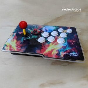 High-quality universal USB arcade controller fight stick with colorful design.