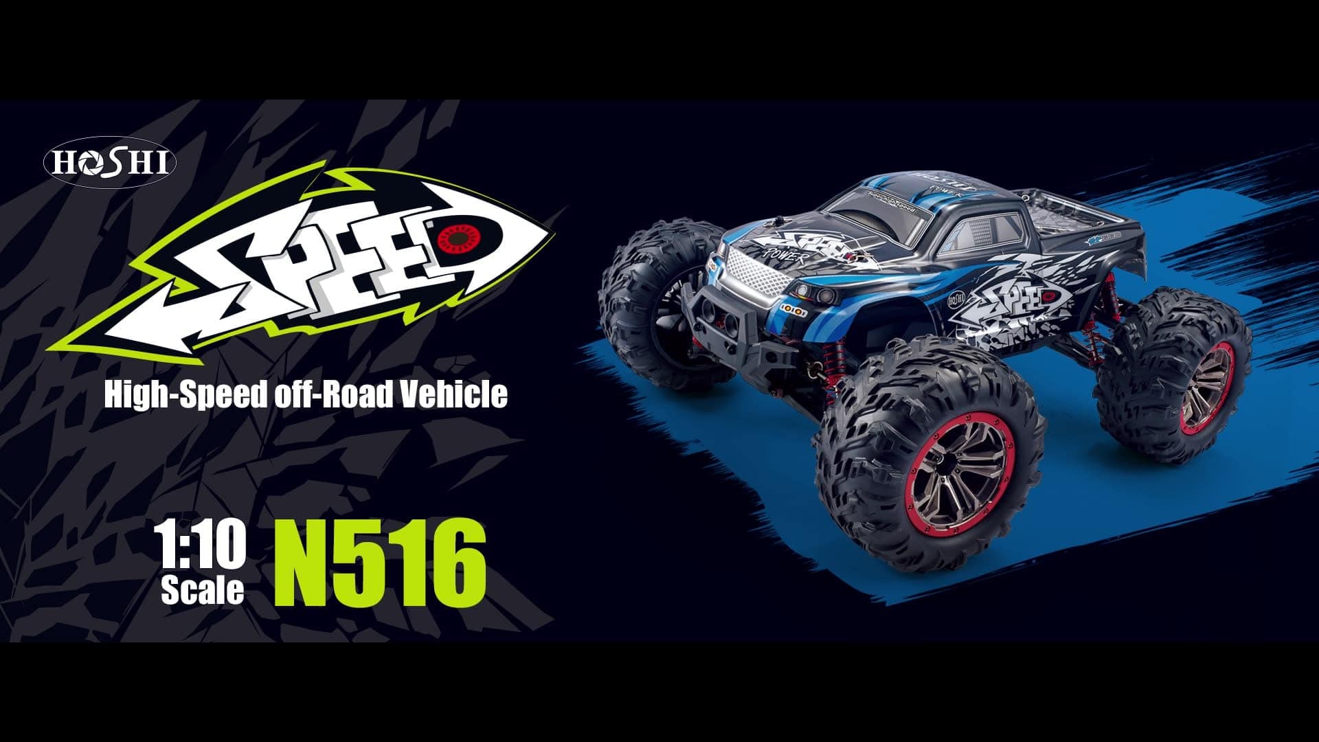 Offroad RC racing truck HOSHI N516 4WD Monster 40km 1:10 2.4GHz 9 Offroad RC racing truck HOSHI N516 4WD Monster 40km 1:10 2.4GHz - Image 9