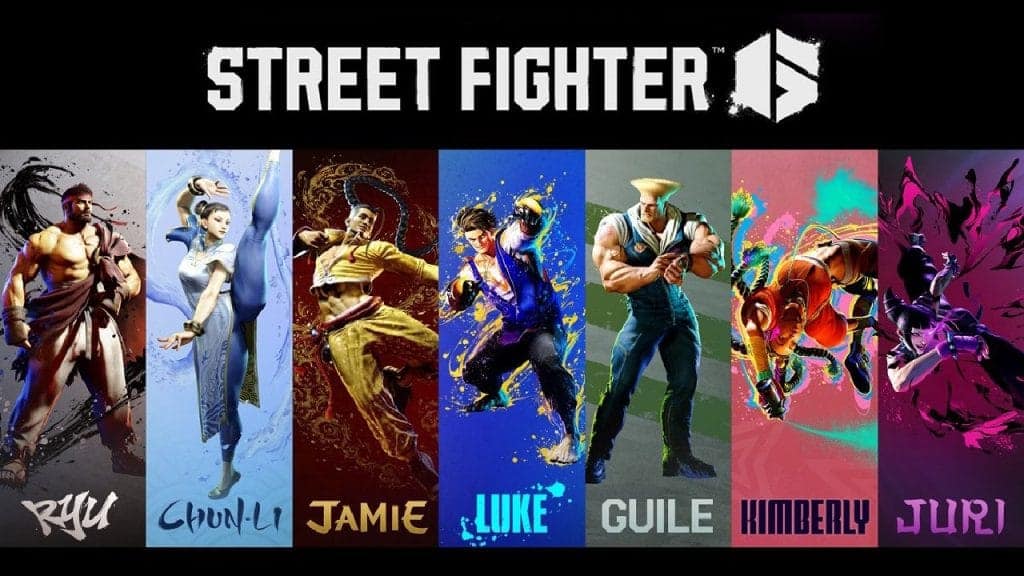 street fighter 6 featuring ryu chun li jamie luke guile kimberly juri
