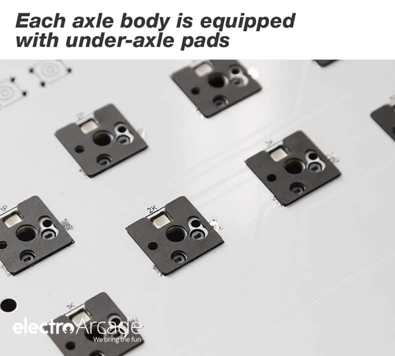 Hitbox Sallybox LED Arcade Fighting Stick WASD Controller 4 LED arcade fighting stick controller with Sallybox and WASD buttons for gaming.