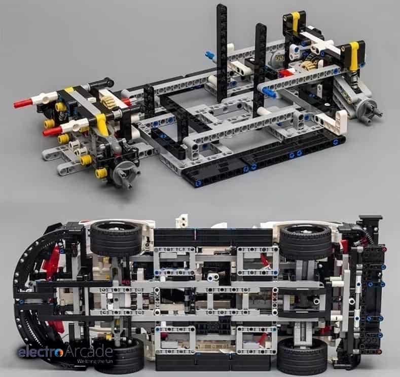 Porsche 911 RSR Sports Car 1580pcs brick set - Technique 4 Detailed LEGO Porsche 911 RSR sports car model for display and collection.