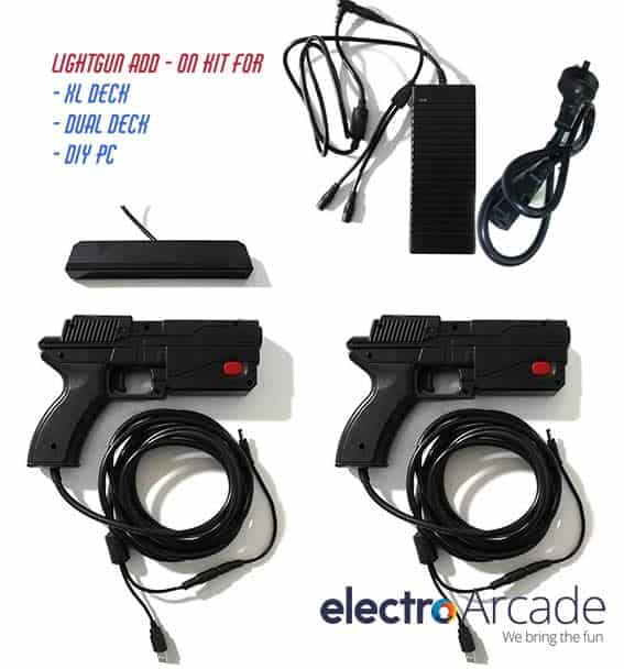 Lightgun recoil 2P kit for Pandora Box & PC 2 Recoil lightgun kit compatible with Pandora Box and PC arcade systems.