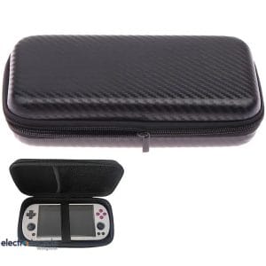 Protective travel shell case for Trimui Smart Pro gaming console.