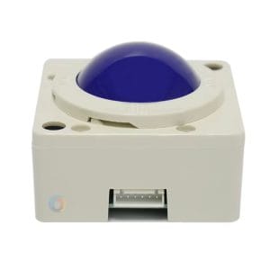 High-quality 2" arcade trackball with illuminated LED for retro gaming setups.