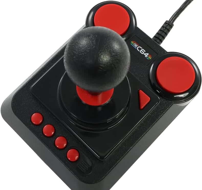 The Commodore C64 Maxi 4 Joystick controller for Commodore C64 Maxi, vintage gaming, arcade style, retro console accessories.