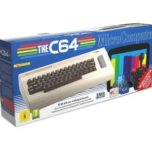 High-quality image of the Commodore C64 Maxi, a mini retro computer console for classic gaming exper.